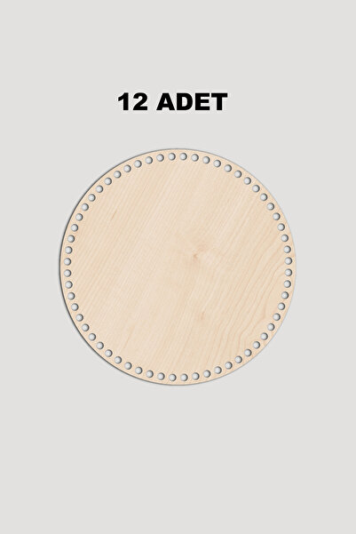 Lucena Drvena okrugla osnova za korpu 10 cm 12 komada javor 3 mm