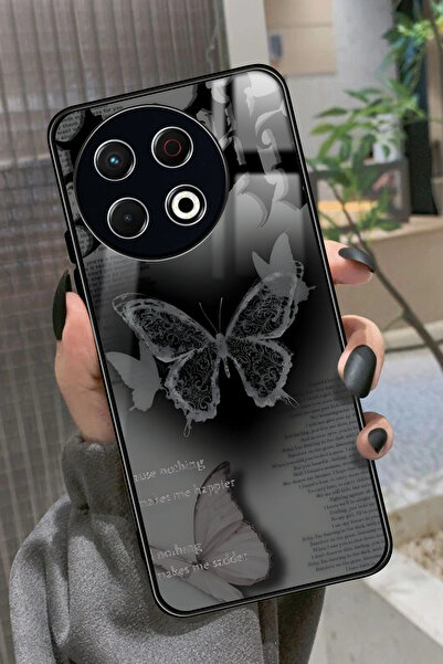 TECNO Spark 30 Pro Uyumlu Kelebek Tasarımlı Parlak Premium Kılıf