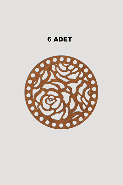 Lucena Дерев'яна кругла модель 3 кошики піддон 15 см 6 штук горіх 3 мм