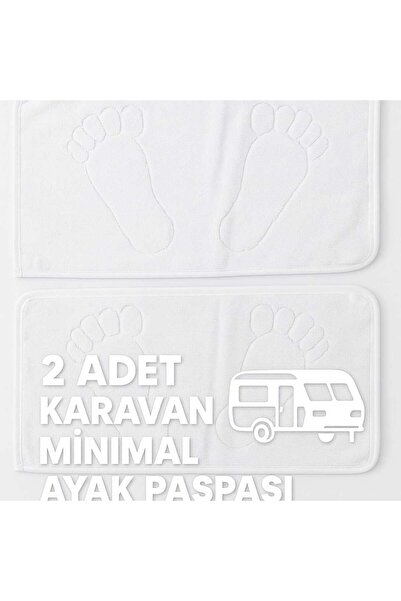 MEŞELİ TEKSTİL 2-місний караван Tiny House Camp Мінімалістичний килимок для ванної кімнати 30X50 см | 100% бавовна, довговічний
