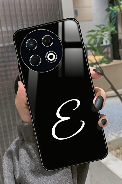 TECNO Spark 30 Pro Uyumlu E Harfi Yazılı Glossy Premium Kılıf