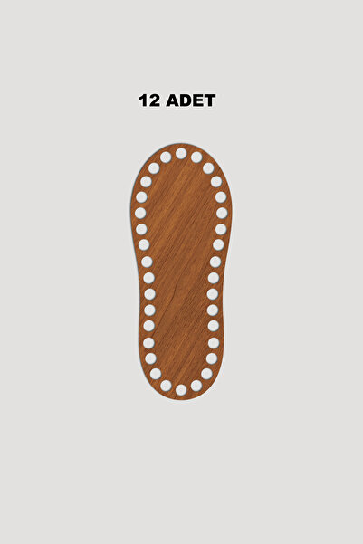 Lucena Дерев'яна еліпсна основа для кошика 8x20 см 12 штук Горіх 3 мм