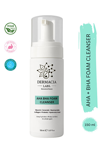 Dermacia Labs منظف ​​الوجه الرغوي المرطب 150 مل |   جليسرين، سيراميد