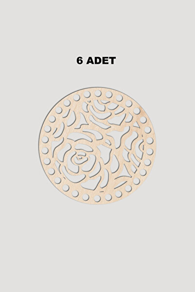 Lucena Дерев'яна кругла модель 3 кошики піддон 15 см 6 штук Ака 3 мм