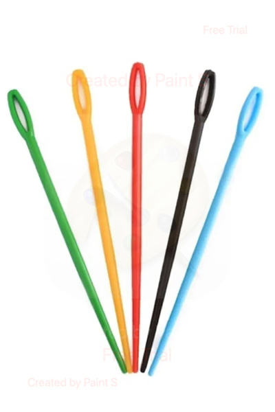 Rüya Gezegeni 25 ADET Renkli Plastik Yün İğnesi 9 cm Karışık