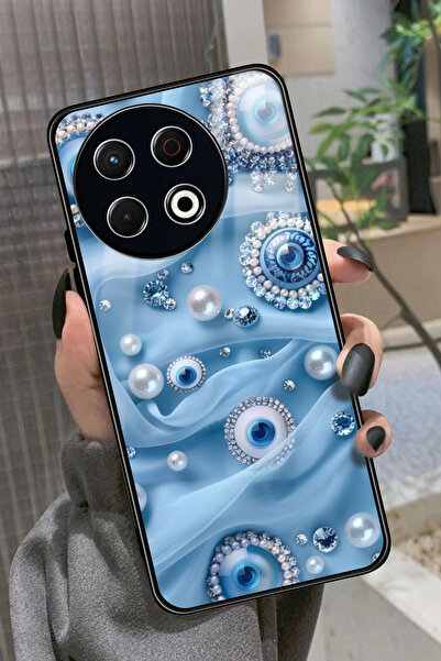 TECNO Spark 30 Pro Uyumlu Nazar Boncuğu Tasarımlı Glossy Premium Kılıf