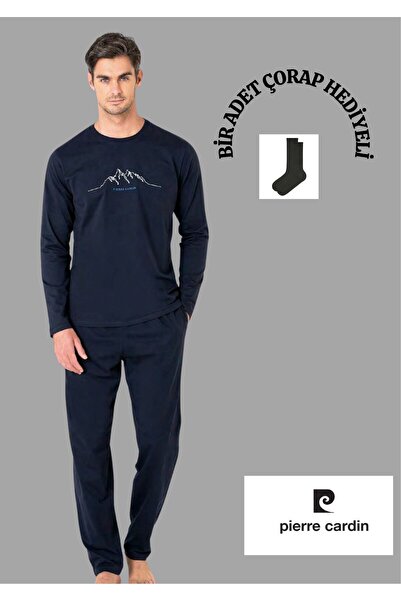 Pierre Cardin %100 Pamuklu Bisiklet Yaka Cepli Pijama Takımı THCL1VR01PC