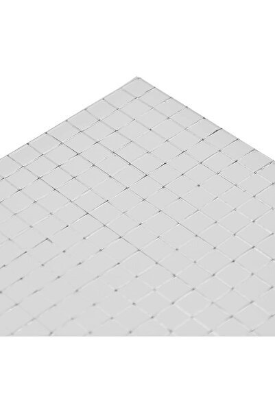 TOYFEST 2-Pack Self-Adhesive Silver Mirror Mosaic Disco Sticker Wall Frame Item Decorative Covering30X30