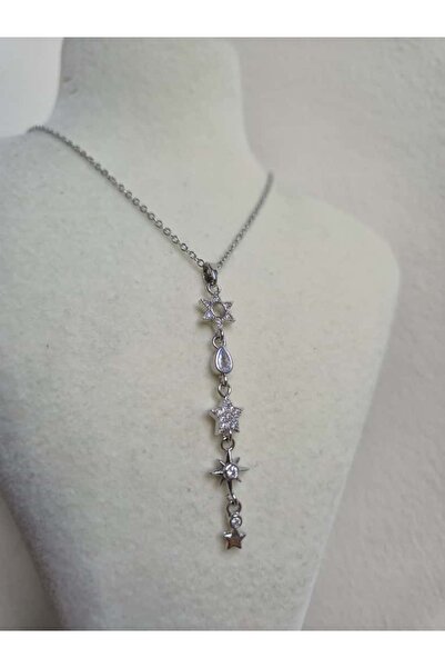 Haze Non-Tarnish Steel Stars Y Necklace