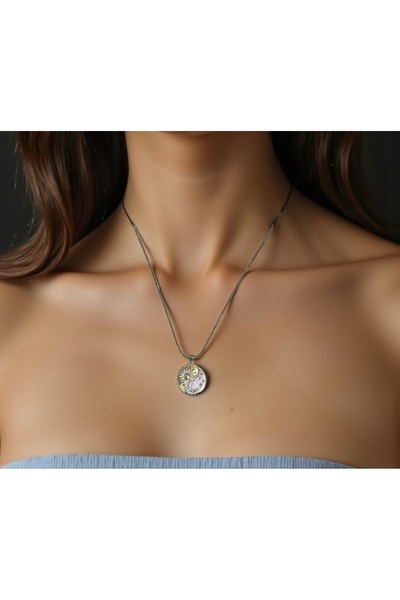 JUVENICAN Çelik Kolye Güneş Ve Ay (Yin Yang)