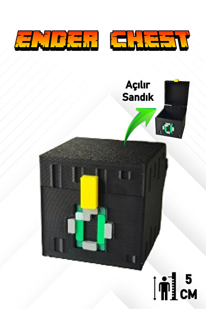 GiginGo Minecraft Ender Chest - Minecraft Ender Sandığı Açılıp Kapanabilir Ku...