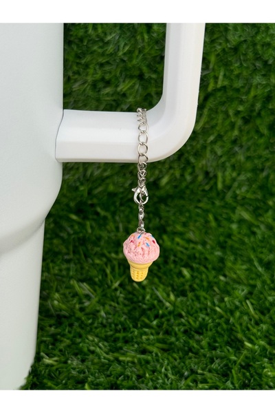 YuccaCo Accessorize Your Life Ice Cream Cone Thermos Ornament/Ice Cream Thermos Charm in a Cone/Cone-Shaped Chocolate Bag Charm