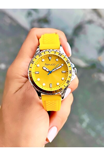 Ferrucci Orijinal 2 Yıl Garantili Silikon Kordon Kadın Kol Saati Su Geçirmez ...