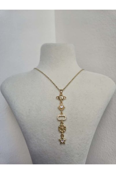 Haze Non-Tarnish Steel Space Y Necklace