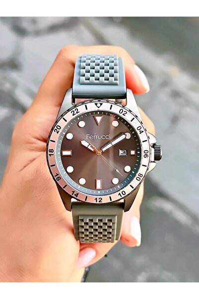 Ferrucci Original 2 Years Warranty Silicone Cord Men's Wristwatch Waterproof Bracelet with Gift