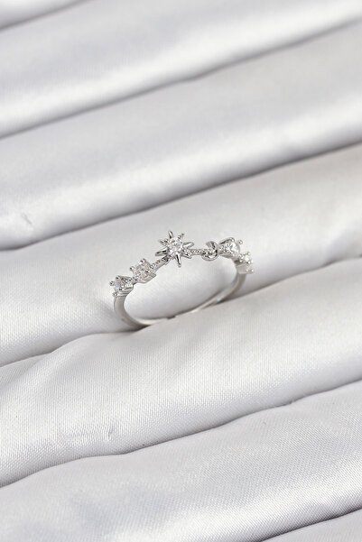 Lisinya خاتم نسائي من النحاس باللون الفضي - TYGOO