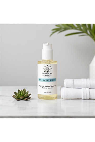 Dermacia Labs Bioceuticals Beauty Bha Lha Facial Cleansing Gel 200 Ml, Salicylic Acid, Anti-Blackheads and Anti-Pore