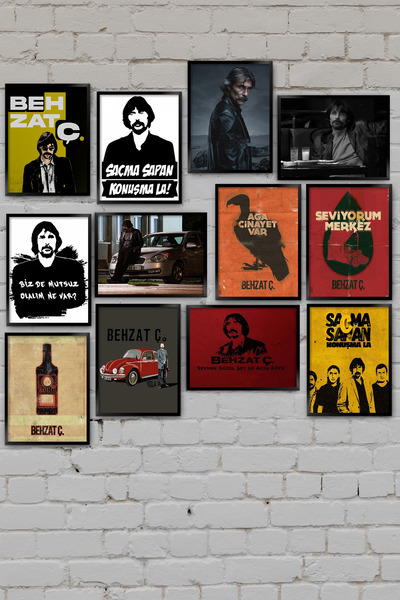 TABLOX 12’li MDF Ahşap Tablo Seti Behzat Ç Harun Hayalet Akbaba Ankara Dizisi Duvar Dekoru