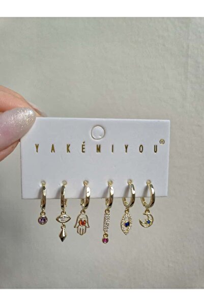 Yakemiyou طقم أقراط هامسا من الفولاذ المقاوم للصدأ