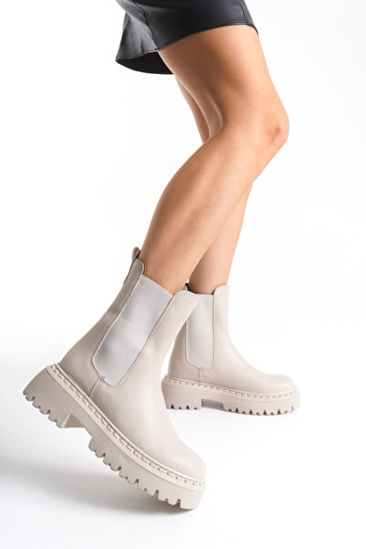 meyra'nın ayakkabıları Γυναικείες μπότες με ελαστική χοντρή σόλα