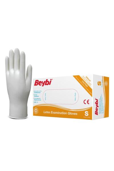 Omnipazar قفازات فحص بيبي من اللاتكس باللون الأبيض، عبوة من 100 قفاز، مقاس صغير