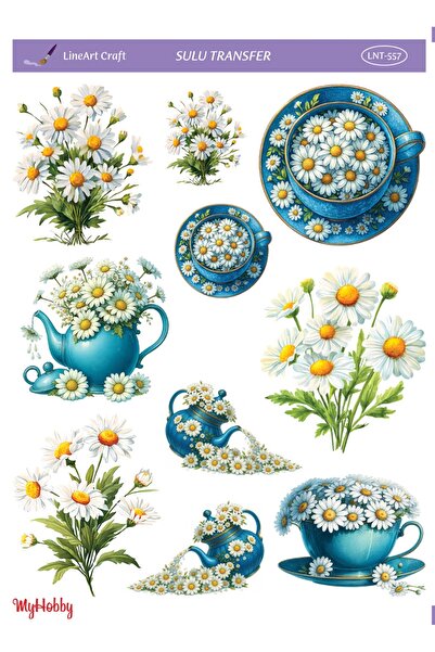 LİNEART Sulu Transfer No:LNT557-25x35cm