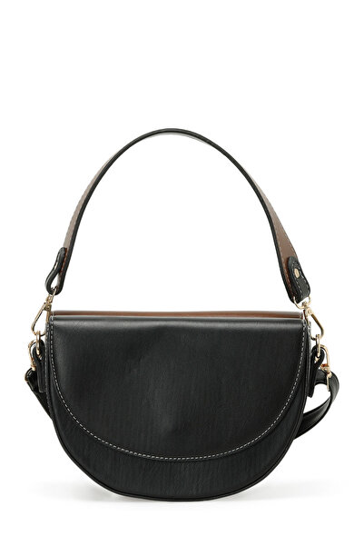 Butigo حقيبة كتف نسائية سوداء من CLT JQMS OMZ 4PR