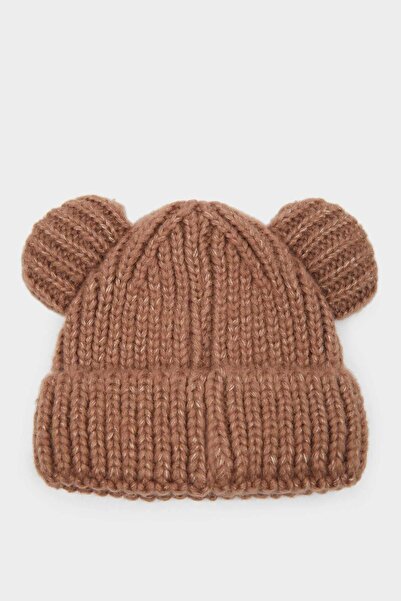 DeFacto Erkek Bebek Dokuma Etiketli Kulaklı Triko Bere F0020A525WN