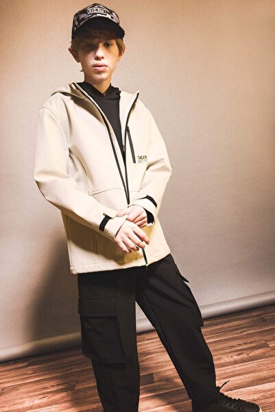 DeFacto Boy's Hooded Fleece-Lined Raincoat F0375A825Au