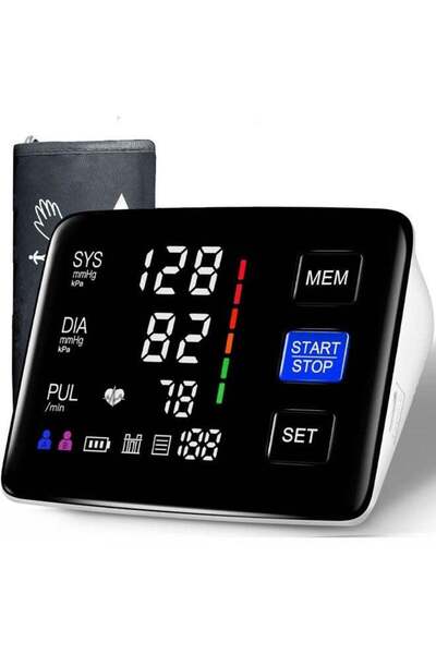 Arabest جهاز قياس ضغط الدم، شاشة LED ملونة بإضاءة خلفية، جهاز قياس ضغط الدم ا...