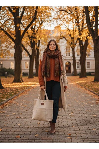 İvaLife İva Kadın Çanta Çok Gözlü Kanvas Çanta Günlük El ve Omuz Çantası Seye...