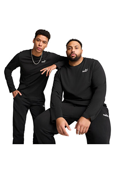 Puma Bluză Ess No. 1 Logo Tricou cu mânecă lungă, negru, bărbați