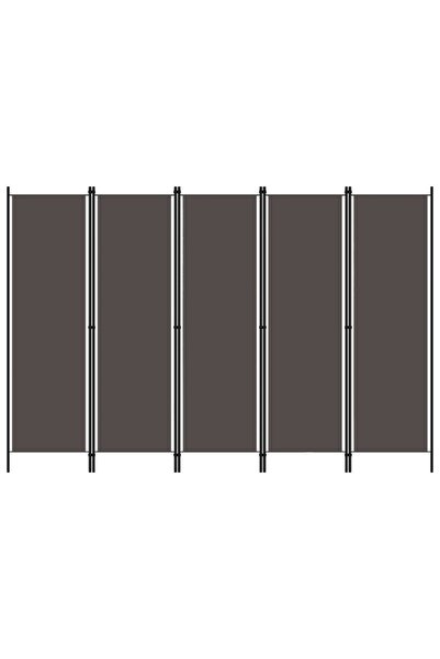 vidaxl 5-Panel Room Divider Anthracite 250x180 cm