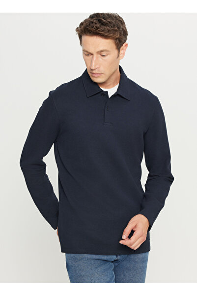 ALTINYILDIZ CLASSICS Navy Blue Men's Polo T-Shirt Ace048261045_Lac