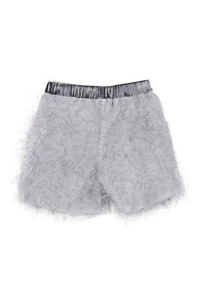 Barbie Lastikli Bel Normal Gümüş Kız Çocuk Şort BRB5WG-SRT6207