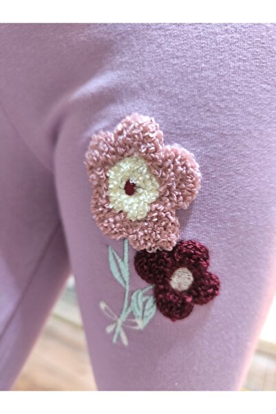 Şimo Butik Colanți pentru fetiță iarnă cu căptușeală din fleece bumbac cu tal...