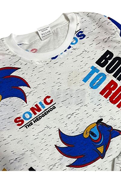 Pajama Shop Boy's Cotton Fabric White Color Mottled Hedgehog Patterned Long Sleeve Seasonal Pajama Set