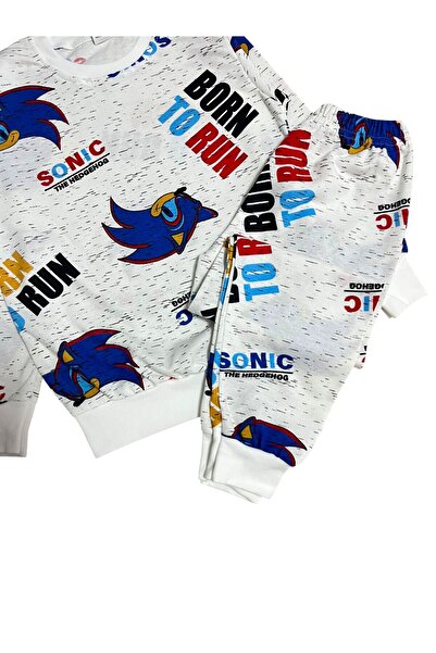 Pajama Shop Set de pijamale sezoniere cu mâneci lungi, din țesătură de bumbac, culoare albă, cu model de arici