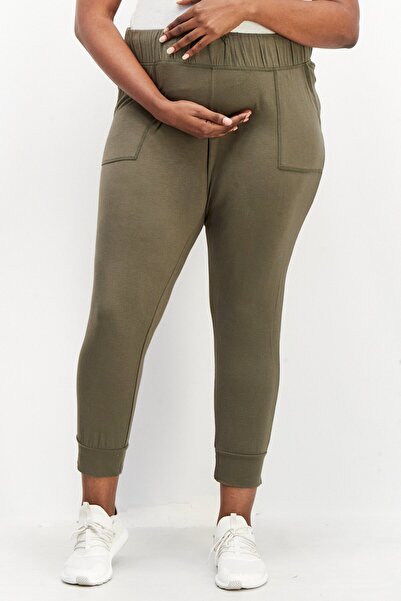 Isabel Maternity بنطلون عادي مناسب للأمومة، زيتوني