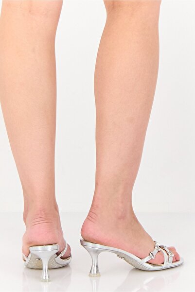 Aldo x Barbie Women Barbiemule Metallic Slip On Sandals, Silver