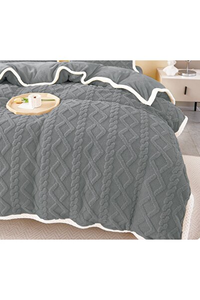 CHIRASO CHIRASO Bedding, COCOLINO, Knitted Pattern, Classic Sheet 220x230 Duvet Cover 200x230 2 Pillowcases