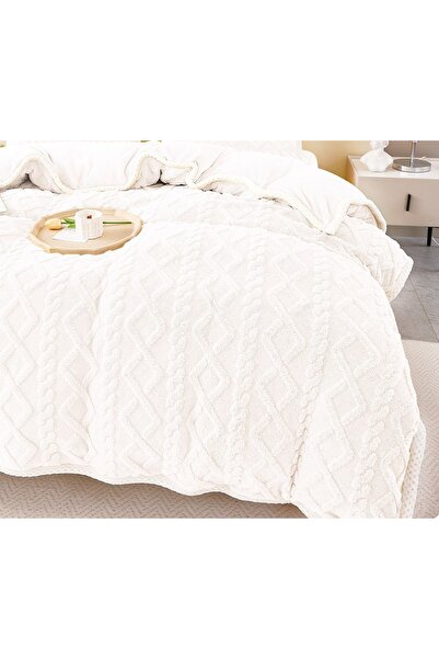 CHIRASO CHIRASO Bedding, COCOLINO, Knitted Pattern, Classic Sheet 220x230 Duvet Cover 200x230 2 Pillowcases