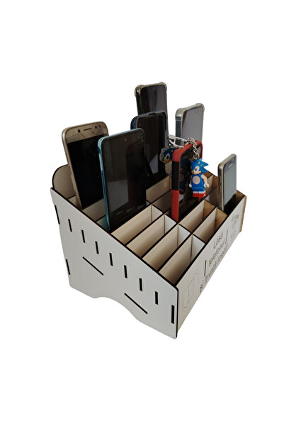 OEM PHONE JAIL κουτί αποθήκευσης 24 τηλεφώνων, MDF, 26x17x17εκ.
