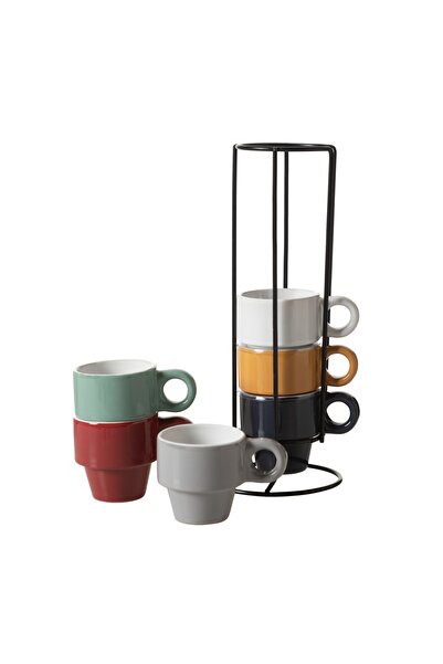 Mudo Home Multicolor Ceramic Espresso Cup 6 Pieces