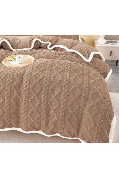 CHIRASO CHIRASO Bedding, COCOLINO, Knitted Pattern, Classic Sheet 220x230 Duvet Cover 200x230 2 Pillowcases