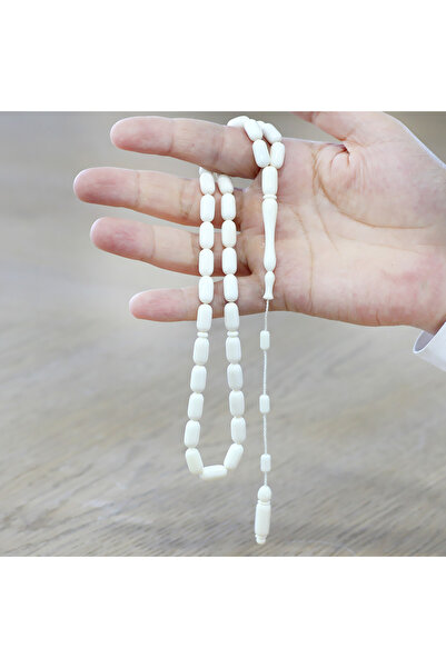 Tesbihane Ροζάριο από οστό καμηλού με σύστημα - Κομμένο σε κάψουλες