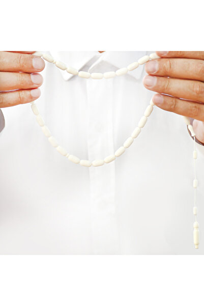 Tesbihane Ροζάριο από οστό καμηλού με σύστημα - Κομμένο σε κάψουλες