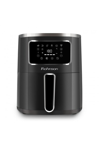 ROHNSON Friteuză cu aer cald R2802, 1450W, 5L, panou digital, 8 programe automate