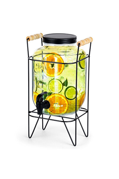 Vilde Glass beverage dispenser with tap and stand 4 l, 23x20x34cm