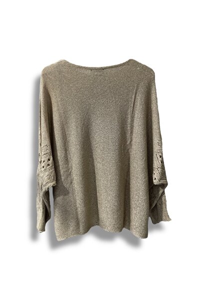 SUMEF Μπλούζα μεγάλου μεγέθους Mercerized Knitwear με τσέπες και διάτρητο σχέδιο - Ταιριάζει σε μέγεθος 38-52